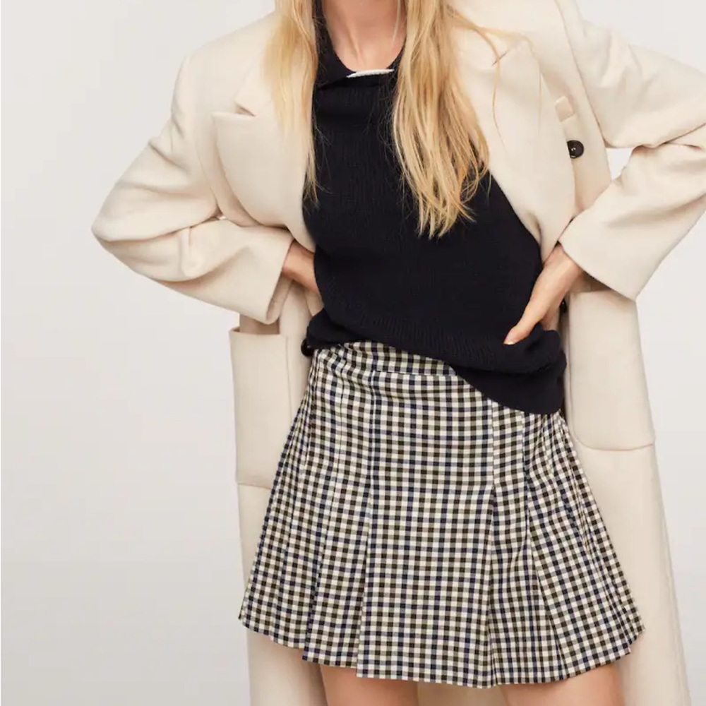 NWT Mango Check Mini Skirt (MEDIUM)